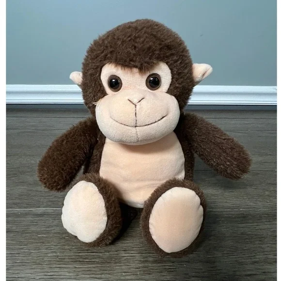 Plush Monkey Stuffed Animal Brown Beige PlushRush‎ Kids Toy