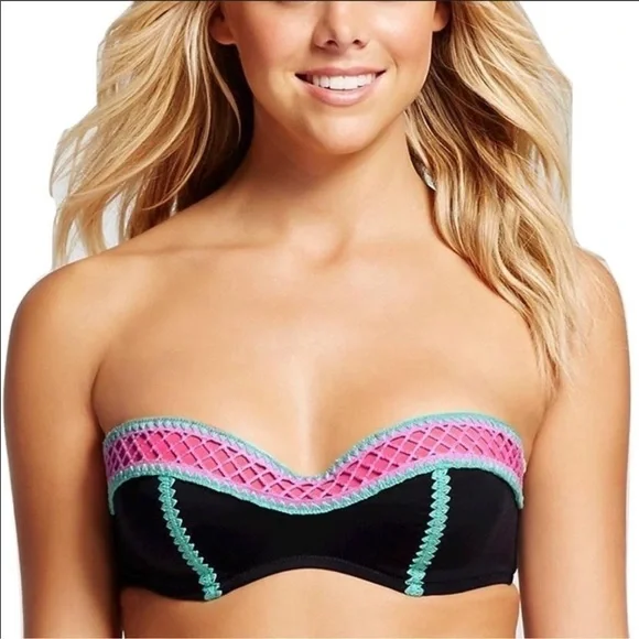 NWOT Shade & Shore Bandeau Bikini Top size 38C