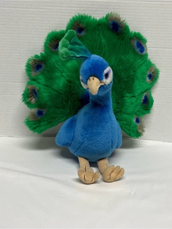 F.A.O. Schwartz Plush Peacock Toy - Blue and Green Feather Tail