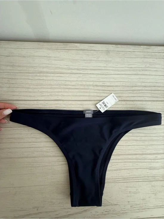NWT Aerie Navy Swim Cheekier Bikini Bottom S
