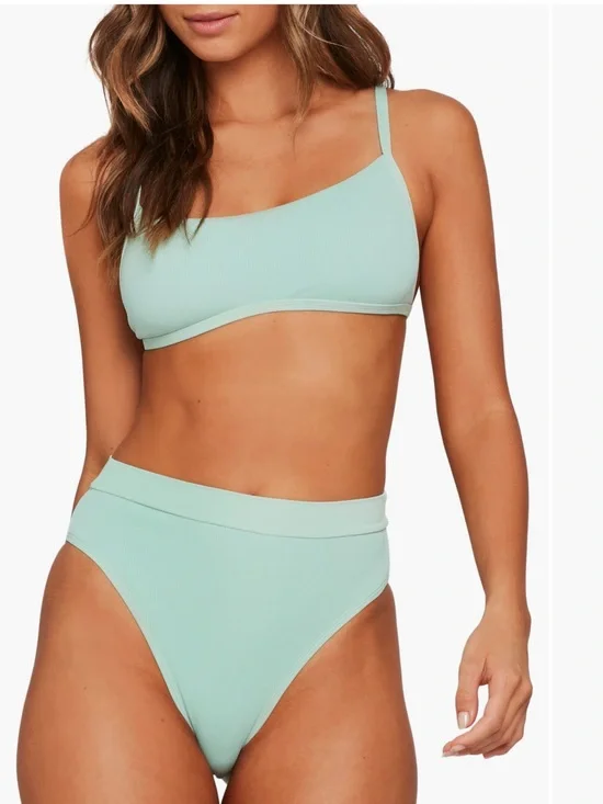 L Space Gemma Ribbed Bikini Top in High Tide
