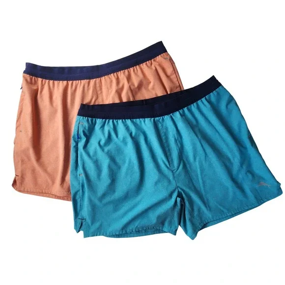 Lot 2 Tommy Bahama IslandZone Mens‎ 35W/5L Hybrid Swim Shorts Blue & Coral EUC