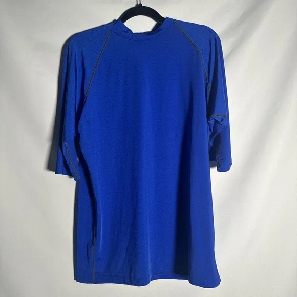 Radicool Skins 100+ Spf Rash guard Men's Shirt‎ Blue Size 2X Beach Fishing