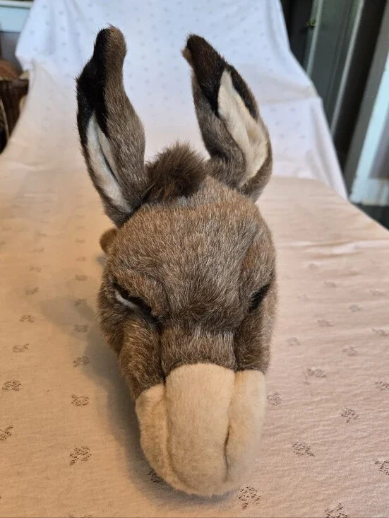 Folkmanis Toothy Plush Brown Donkey Realistic Stage Hand Puppet Toy