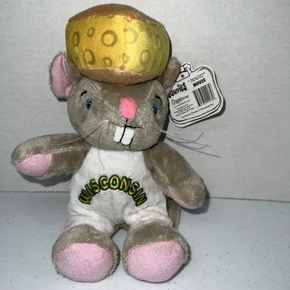 SOUVIES CUTE SOFT CHEESE HEAD WISCONSIN MOUSE 9