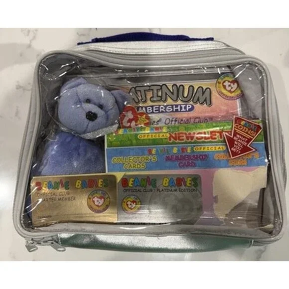 (1) 1999 TY BEANIE BABY Official Club LIMITED EDITION Platinum Membership Kit