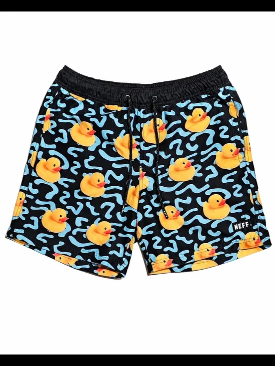 Neff Rubber Duck Print Swim Trunks - Small
