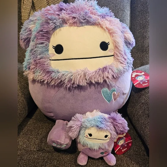 Squishmallows Eden The Bigfoot Pair 2024 Valentines Day  Squad 16-5 