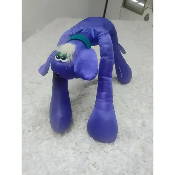 Vintage Lanky Doodles Purple Dog Plush 1980s Applause Standing Arched Rare 20