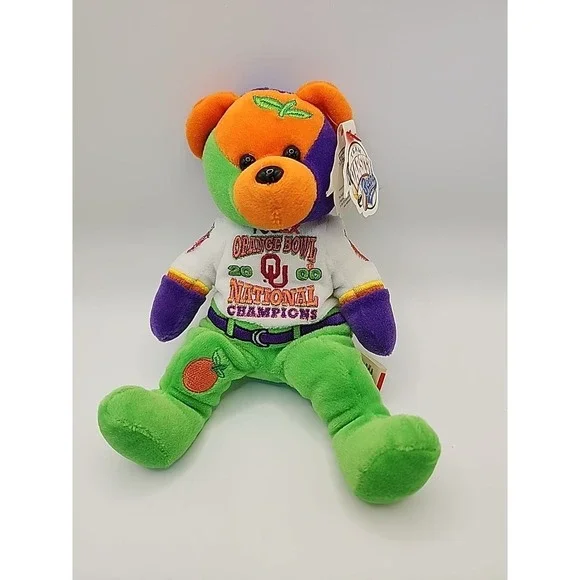 Oklahoma University Orange Bowl Plush Stuffed Bear‎