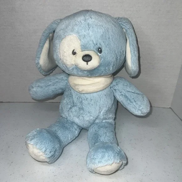 Baby Gund Plush Puppy Dog Chiot Cachorro #6066015 Blue & White Stuffed Animal