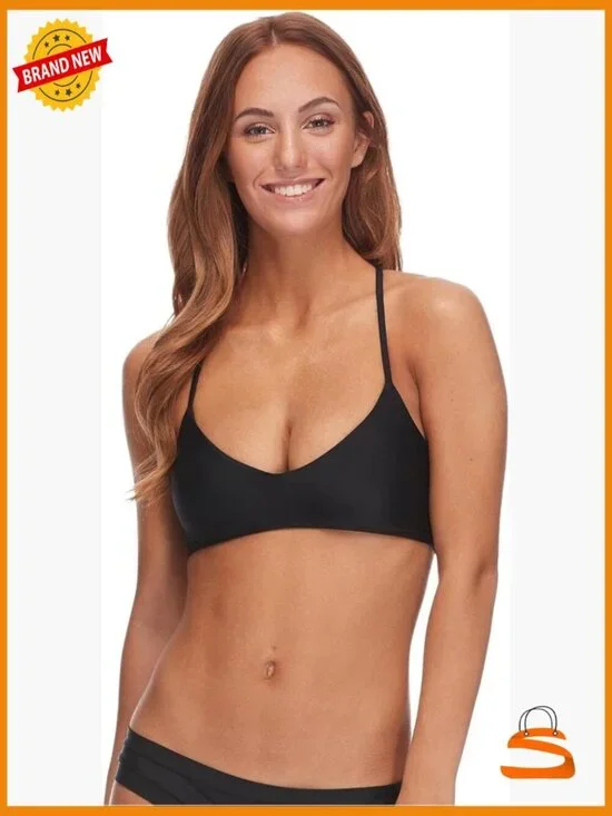 Triangle Bikini Top Medium Nylon Spandex Strappy Back Halter UPF 50