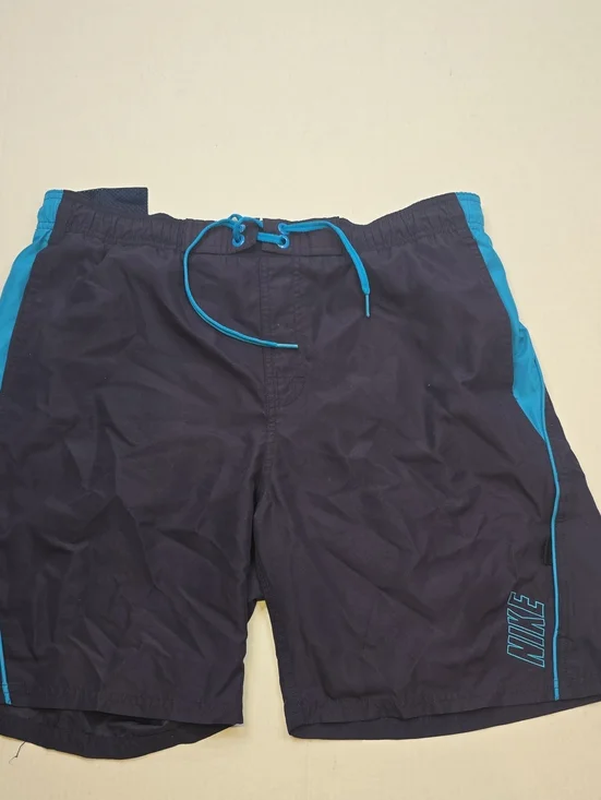 Nike Men’s Dark Blue Swim Trunks with Teal Trim