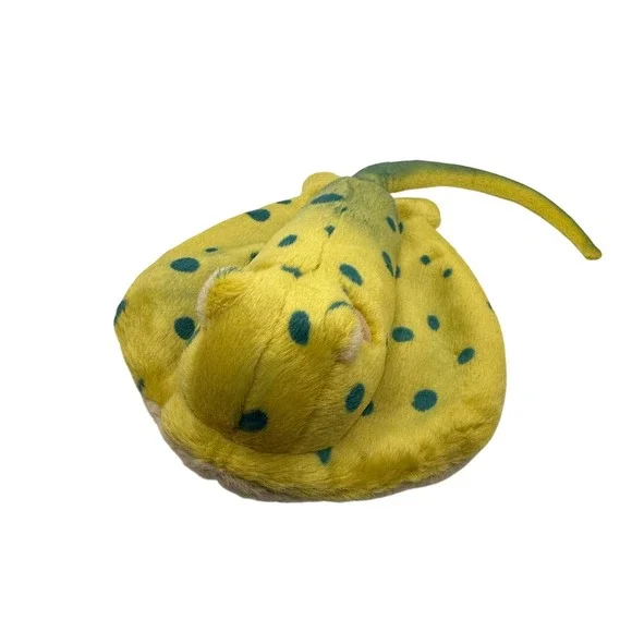 Nat & Jules Animakraft Blue Spotted Stingray Plush Yellow Stuffed Animal 2013