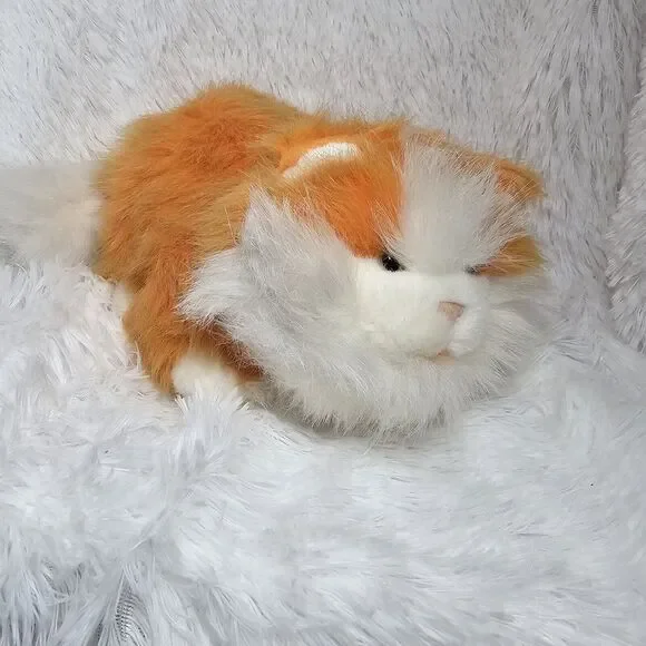 Gund Chuck Whiskas Kitty Cat Plush Orange White Yellow Eyes Advertising 16
