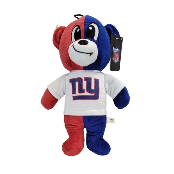 New York Giants NFL Mascot Bear‎ Plush Toy Blue Red White Jersey