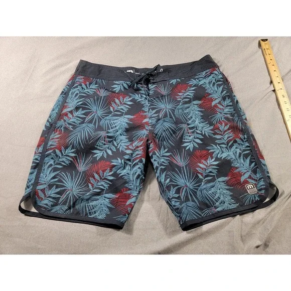 Travis Mathew Party Hearty Board Shorts Swim Trunks‎ Mens 38x9 Pockets