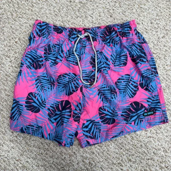 Sun Surfer Men Mesh Liner Swim Trunk‎ Medium Hawaiian