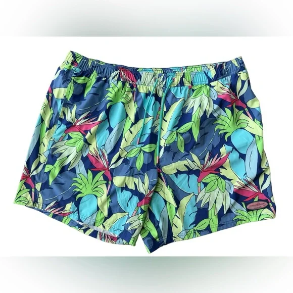 Vineyard Vines Men’s 4XB Chappy Swim Trunks Tropical Hawaiian‎ NWOT