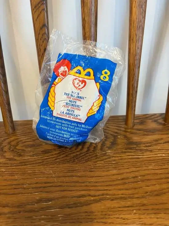 Ty Teenie Beanie Babies Nuts the Squirrel McDonald's Happy Meal Toy