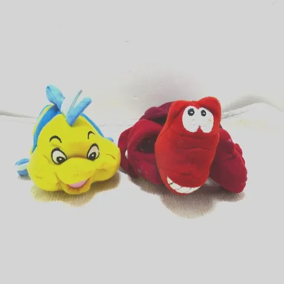Disney The Little Mermaid Sebastian & Flounder Bean Bag Plush