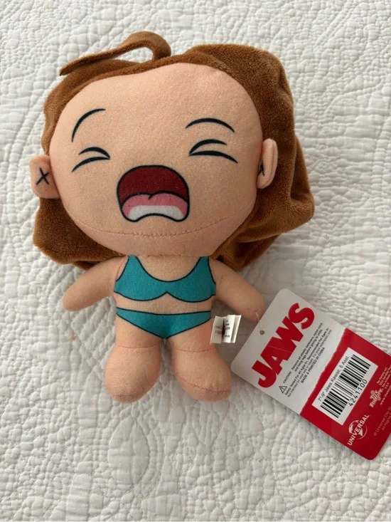 NWT Chrissie Watkins from Jaws 7 inch plush doll.Manufactured by the Toy Factory