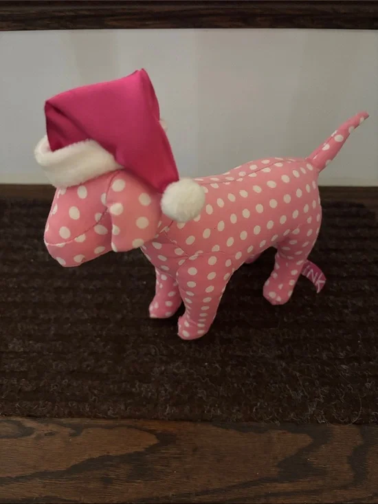 PINK Victoria's Secret Pink Polka Dot Dog Plush