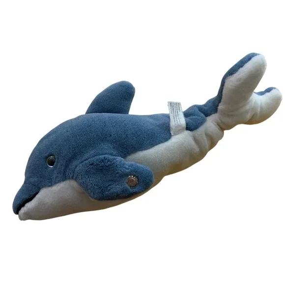 Disney‎ Dolphin Plush Kids Blue White Excellent Disney Parks Souvenir Retro
