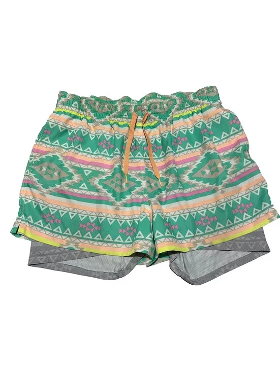 Chubbies Swim Green Men Large Multicolor Aztec 4