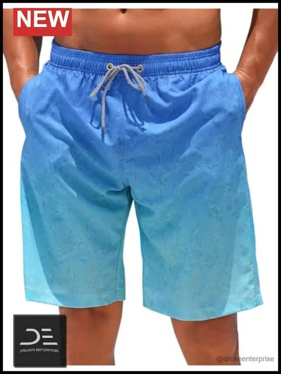 Quick Dry Swim Trunks Men's Board Shorts with Mesh Liner
