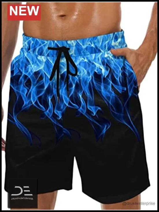 Men's Swim Trunks Mesh Lining Board Shorts Hawaiian Bathing Suit Quick-Dry UPF50