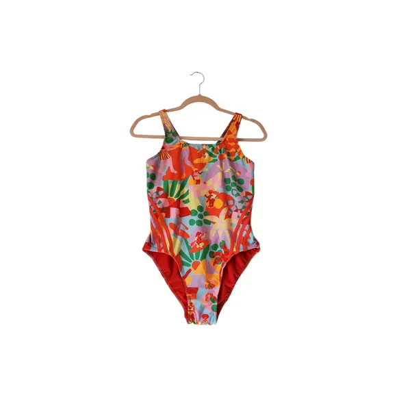 New Women's Adidas Farm Pearl Citrine One Piece Swimsuit‎ Size 12 NWT