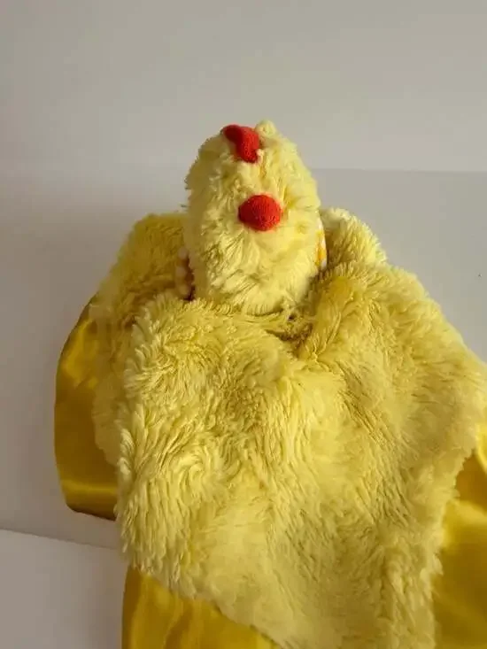 Cloud Island Yellow Chicken Security Blanket Plush Lovey with Satin Trim