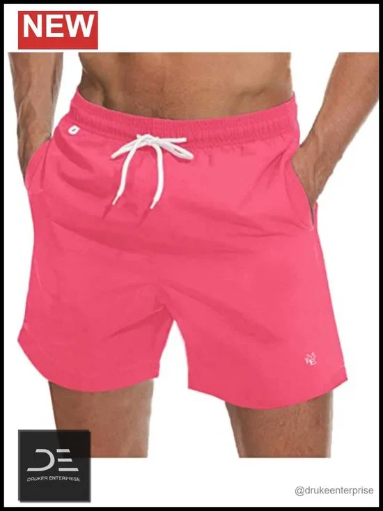 Quick Dry Board Shorts with Mesh Lining & Pockets