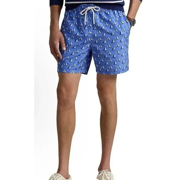 NWT Polo Ralph Lauren Men's Traveler Swim Shorts Swordfish Sz 2XB $110 New