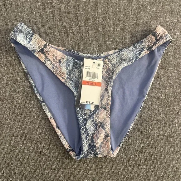 Isabella Rose Vienna Blue‎ Multi Bondi  Scoop Bottoms Size X-Small