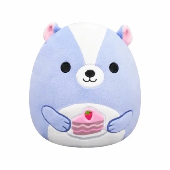 Squishmallow Caspian The Lavender-Blue and White The Skunk NWT
