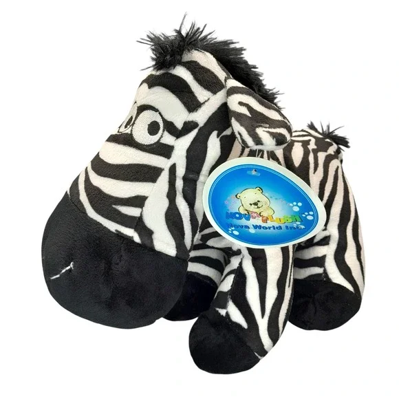 Nova Plush Zebra Stuffed Animal Nova World Inc Black White Striped Safari Toy