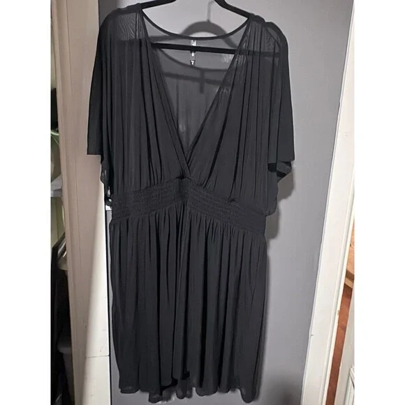 Torrid size 4 sheer black swim suit bathing cover up
