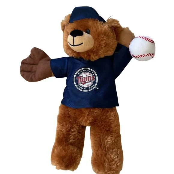 Minnesota Twins MLB Plush Teddy Bear Navy Blue Jersey Baseball‎ Fan Collectible