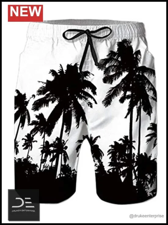 Men's Quick Dry Board Shorts with Mesh Lining Swim Trunks