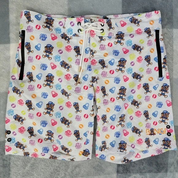 BANG! Miami Hey Mister TJ Poolside Mix Resort Swim Trunks Unworn Size Large