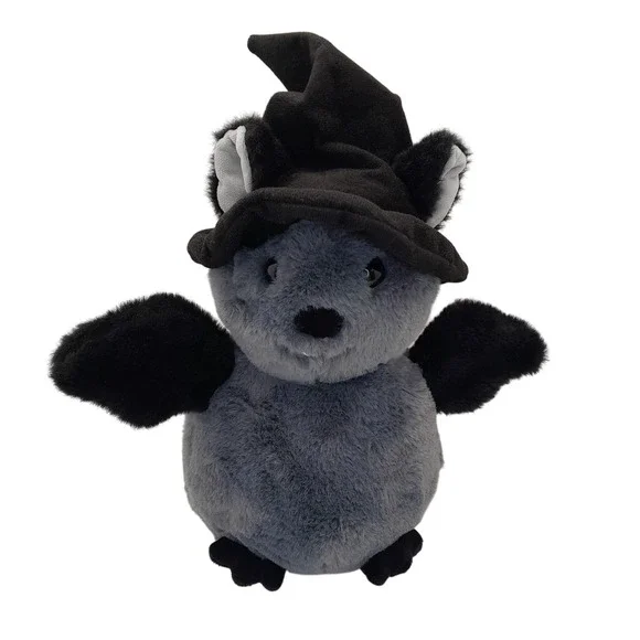 Inter-American Products Gray Bat Plush Witch Hat Halloween Stuffed Animal 10