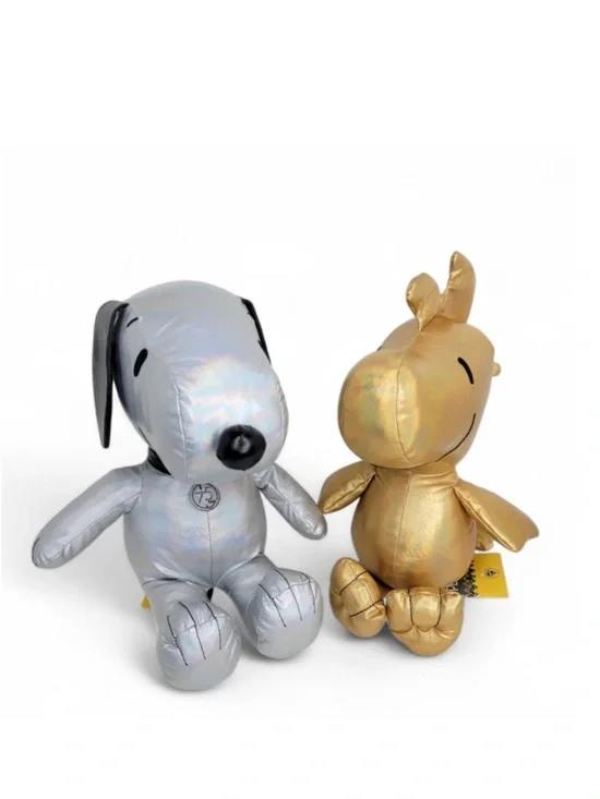 Limited Edition 75-Years Snoopy & Woodstock (Set of 2) Metallic Plushes (NWT)