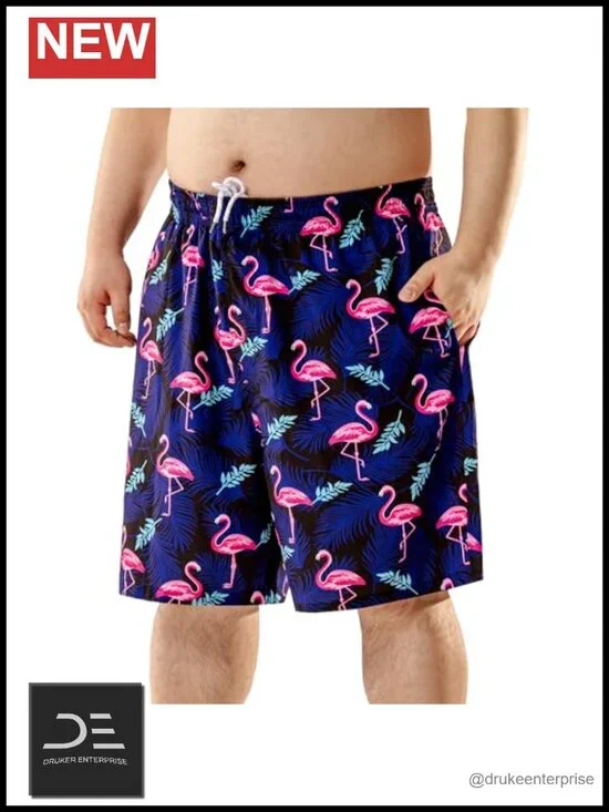 Big and Tall Swim Trunks Quick Dry Board Shorts with Mesh Lining UPF50+ Pockets