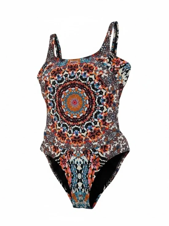 Red Carter Multicolor Kaleidoscope Print One-Piece Swimsuit