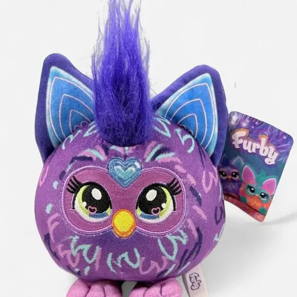 NEW Furby Purple Plush 5.5” Hasbro 2024 Mohawk Squishy Stuffed Toy NWT Prize