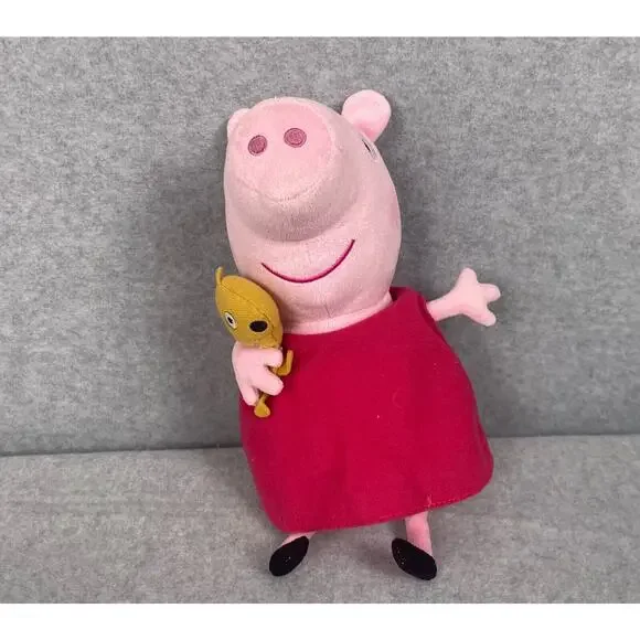 TY Beanie Baby Peppa Pig w/ Teddy Bear Bean‎ Bag Plush 11
