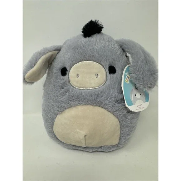 Squishmallows Fuzzy Jason The Donkey 8” Cracker Barrel Exclusive Black Mane NEW