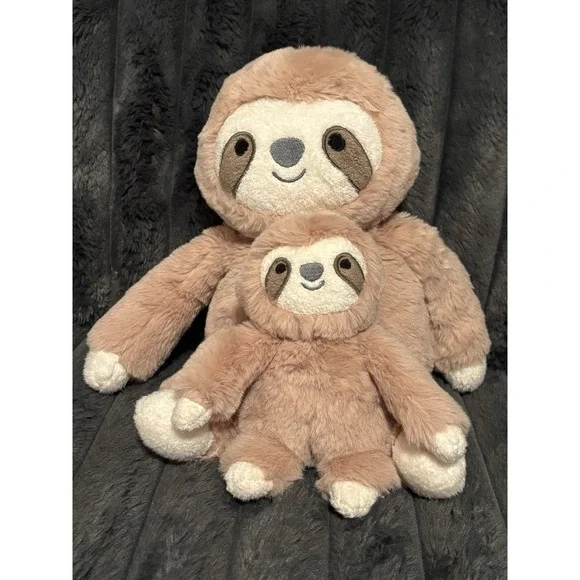 Cloud Island Target Sloth Mom and Baby Plush Rattle Set Stuffed Toy Lovey